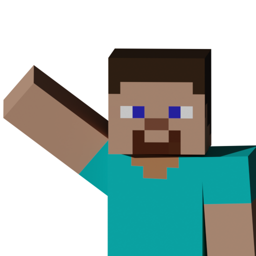 Minecraft character waving